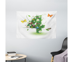 Botanical 4 Spring Wide Tapestry