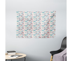 Wild Herbs and Flowers Wide Tapestry