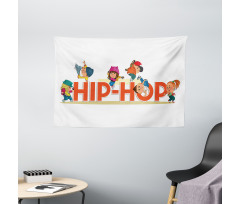 Hip Hop Moonwalk Dance Wide Tapestry