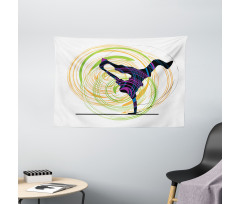 Single Hand Stand Move Wide Tapestry