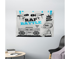 Freestyle Rap Duel Wide Tapestry