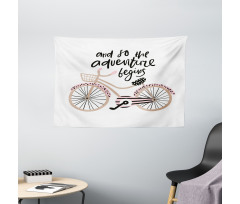 Bicyclend Words Wide Tapestry