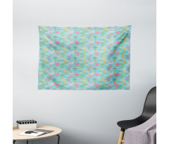 Rising Hot Balloons Wide Tapestry