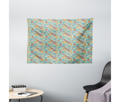 Snails and Mollusks Wide Tapestry