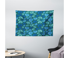 Periwinkle and Vortex Wide Tapestry