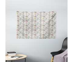 Spriggy Forest Trees Wide Tapestry