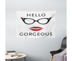 Red Lipstick Wide Tapestry
