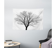 Barren Maple Tree Wide Tapestry