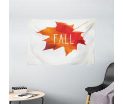 Low Poly Maple Leaf Wide Tapestry