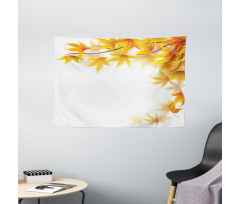 Maple Leaf Branches Wide Tapestry