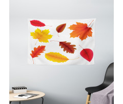 Autumn Foliage Flora Wide Tapestry