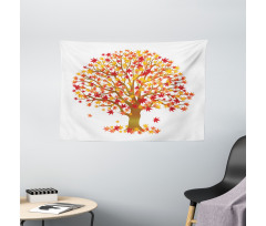 Fall Season MaplevLeaves Wide Tapestry