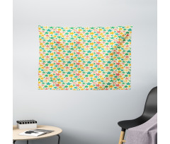 Ocean Wildlife Pattern Wide Tapestry