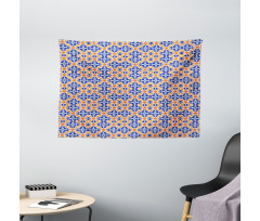 Moroccan Stars Design Wide Tapestry