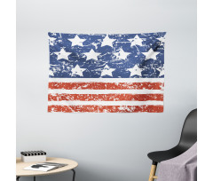 Flag with Grunge Effect Wide Tapestry