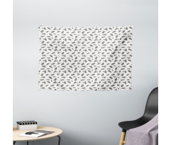 Pine Tree Snowflake Wide Tapestry