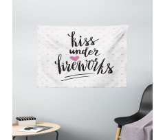 Hearts and Lipstick Wide Tapestry