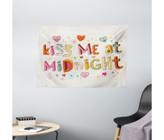 Colorful Letters Words Wide Tapestry
