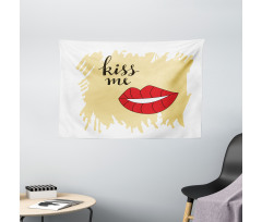 Feminine Romantic Words Wide Tapestry