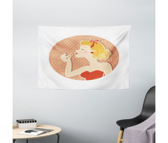 Pin up Female Wide Tapestry