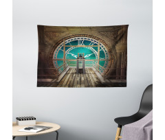 Fantasy Clock Tower Wide Tapestry