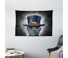 Mechanical Human Head Wide Tapestry