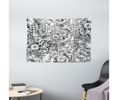Manufacturing Theme Wide Tapestry