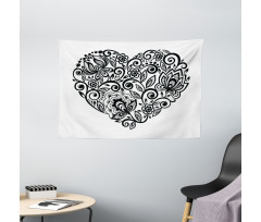 Silhouette Floral Lace Wide Tapestry