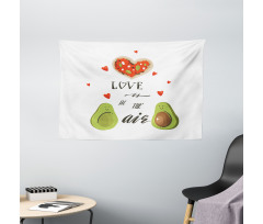 Valentine Fruit Couple Wide Tapestry