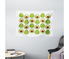 Colorful Organic Food Wide Tapestry