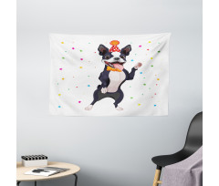 Birthday Dog Wide Tapestry