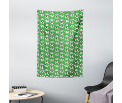 Graphic Sitting Cows Tapestry