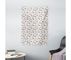 Graphic Cattle Design Tapestry