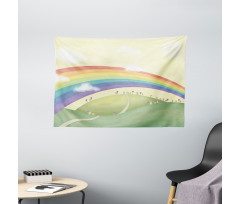 Fairytale Countryside Wide Tapestry