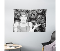 Retro Party Concept Wide Tapestry