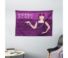 Flapper with Pearl Wide Tapestry