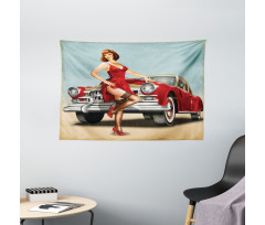 Dutch Haircut Style Wide Tapestry