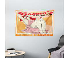 Martini Cocktail Wide Tapestry