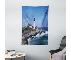 Lighthouse House on Rock Tapestry