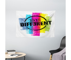 Be Different Motivational Wide Tapestry