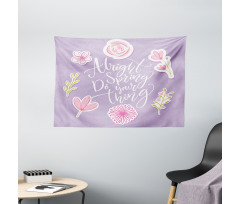 Spring Theme Funny Floral Wide Tapestry