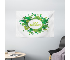 Go Green Eco Awareness Wide Tapestry