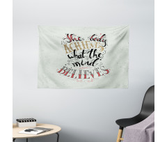 Philosophical Saying Wide Tapestry