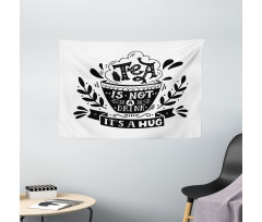 Piping Hot Cup of Tea Wide Tapestry