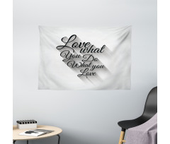 Manuscript Lettering Wide Tapestry