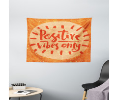 Positive Vibes Doodle Wide Tapestry