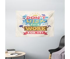 Vintage Hipster Style Wide Tapestry