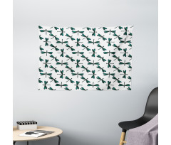 Cartoon Dragonfly Wide Tapestry