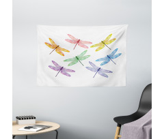Fantasy Bugs Pattern Wide Tapestry