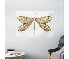 Colorful Bug Design Wide Tapestry